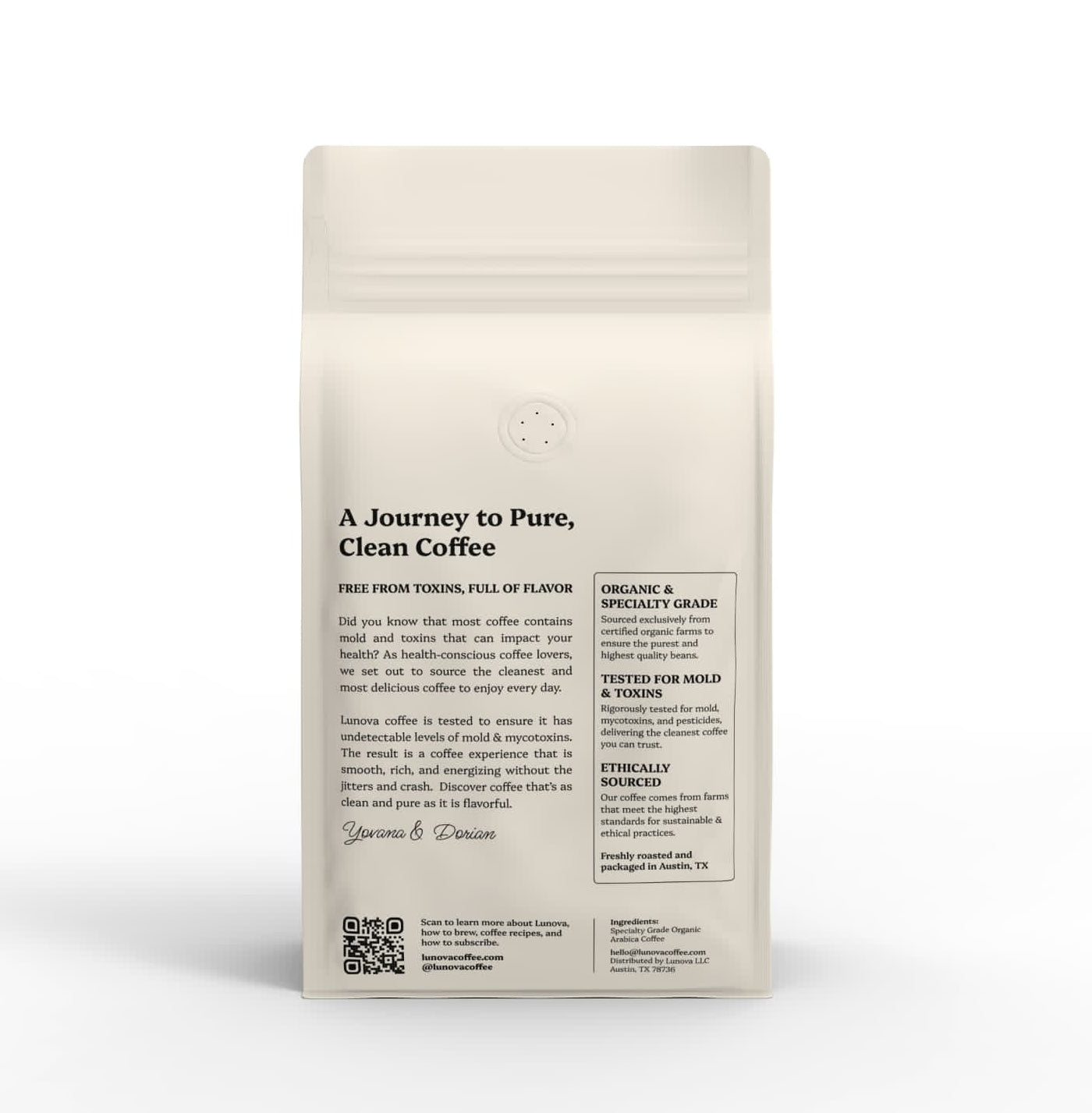 Lunova Coffee Bag Back
