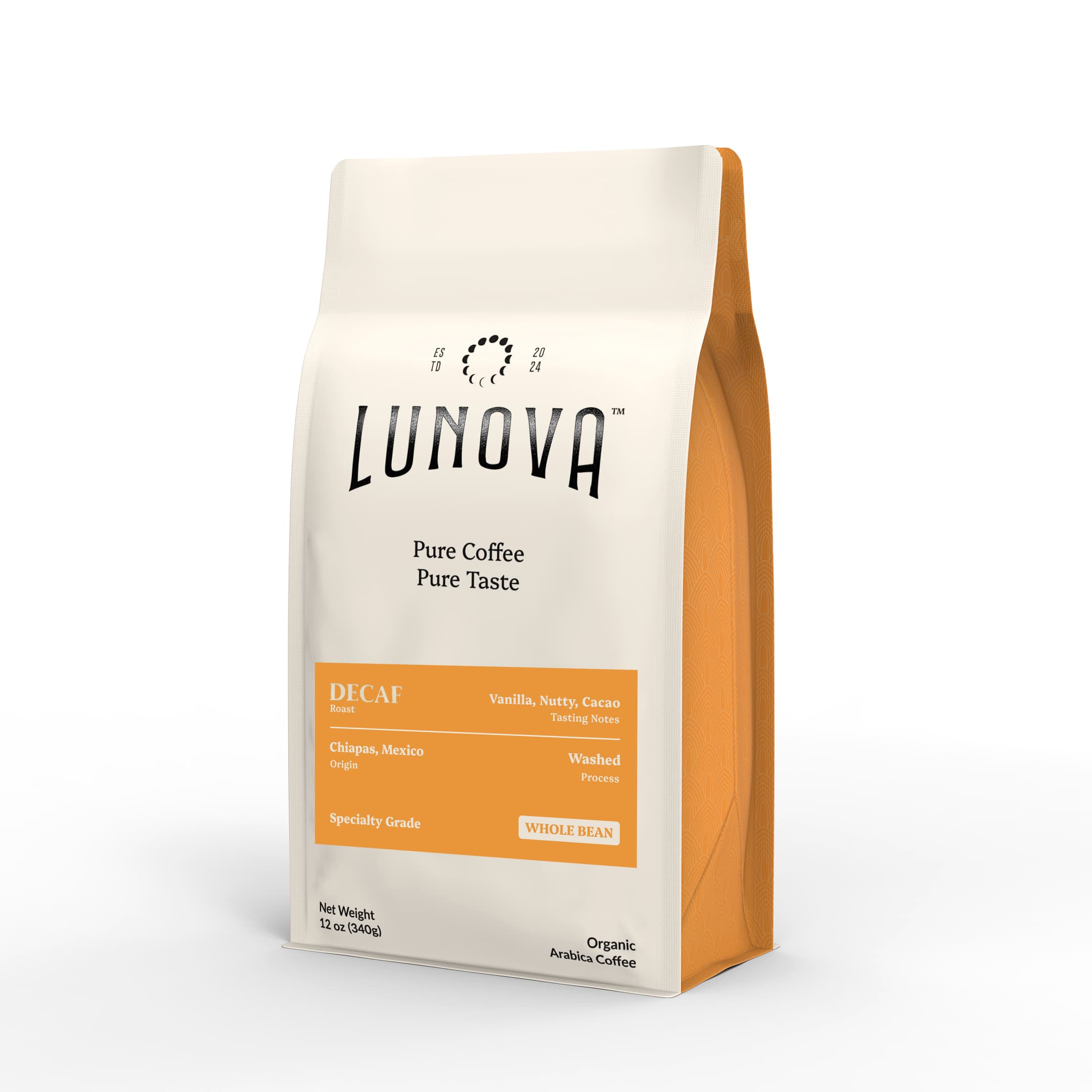 Lunova Coffee Medium Whole Bean - Front Angled