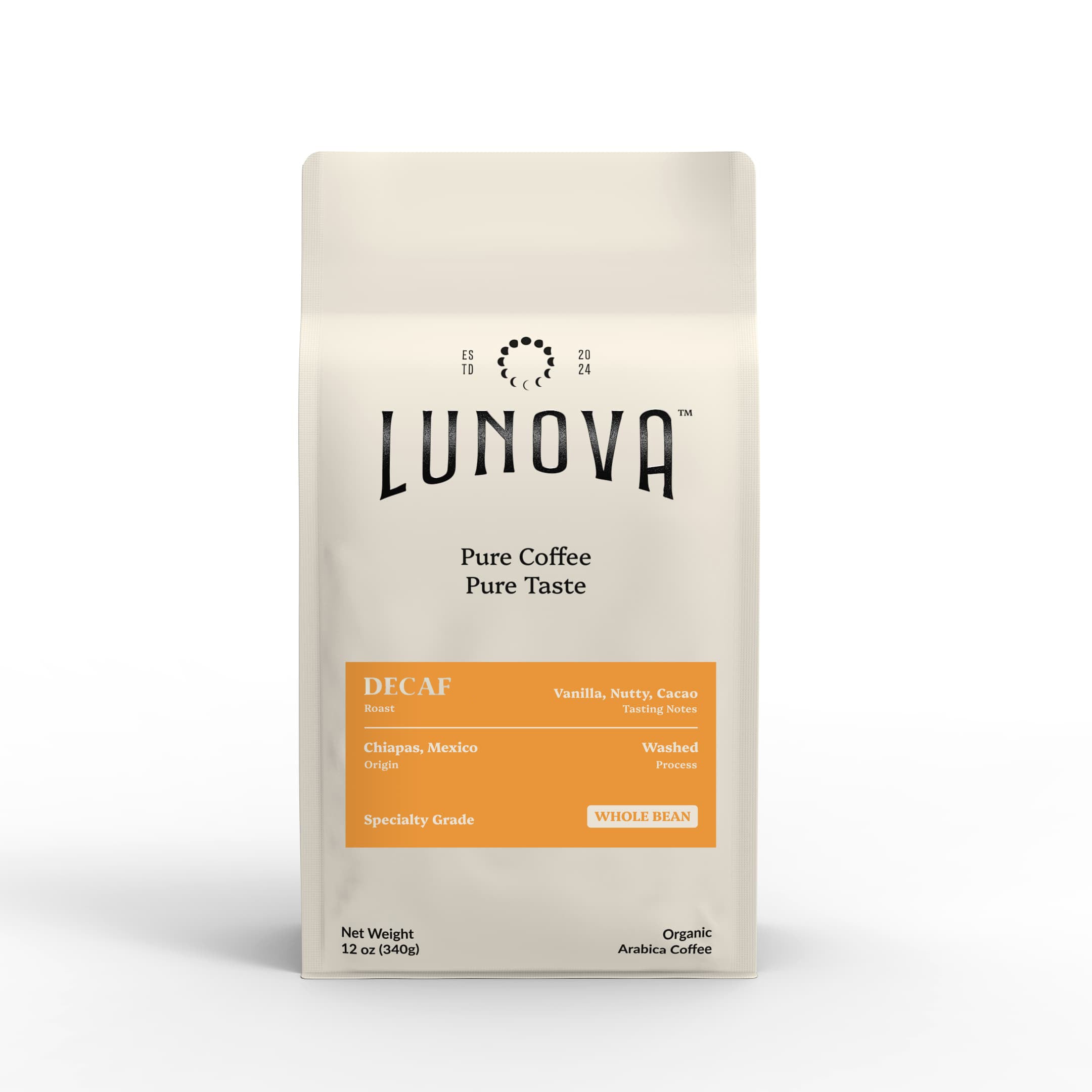 Lunova Coffee Medium Whole Bean - Front Center